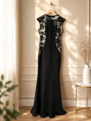 Vestido de fiesta negro talla M