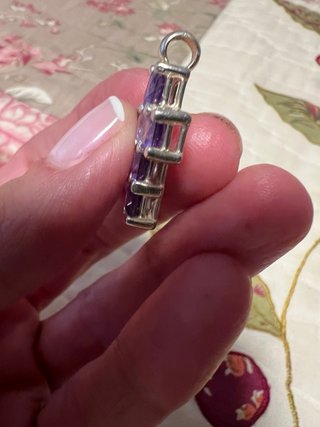 Colgante Cruz Plata y Amatista