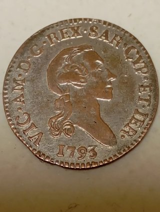 Moneda 7,6 Soldi 1793 Piemont Sardaigne