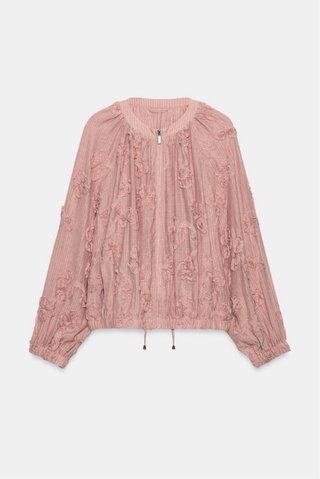 CHAQUETA OVERSIZE ESTRUCTURA FLORES ZARA
