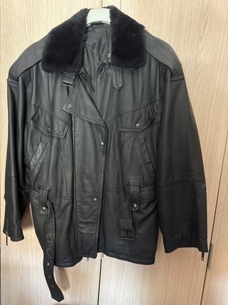 Chaqueta de cuero C&A Negra