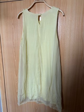 Vestido Seda Vintage Amarillo