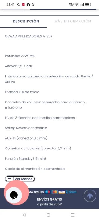 Amplificador Guitarra Acústica ZAR 2o watts RMS