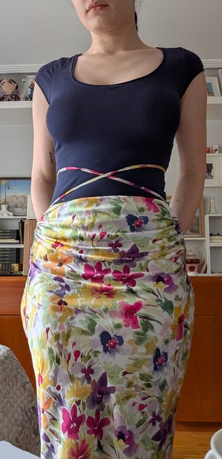 Falda estampada flores