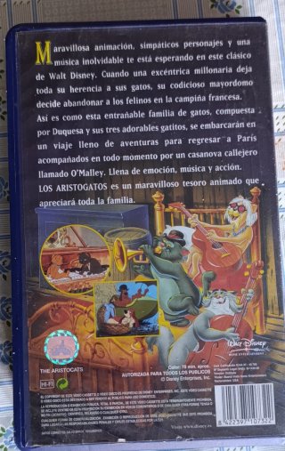VHS Los Aristogatos Clásicos Disney Espñol