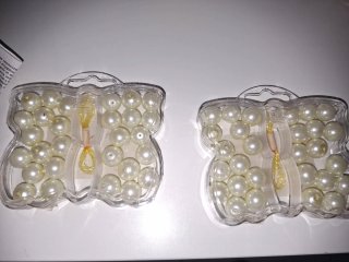 Bolas perla para bisutería (blancas)