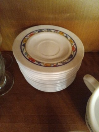 12 Tazas y Platos de Café