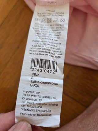 Blusa rosa claro con pedrería