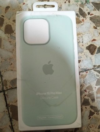 Funda de silicona para iPhone 16 Pro Max Aguamarin