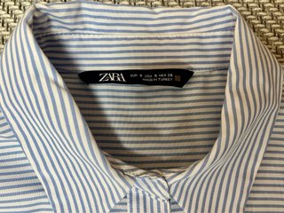 Vestido camisero Zara rayas bolsillos Talla S/M