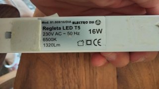 Tubo LED con interruptor