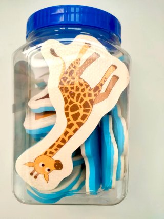 Cubo Juguetes Baño Safari Acuático 15 Piezas