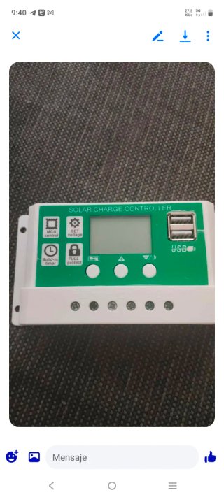 Controlador Solar Carga USB