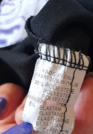 Leggings neri poliestere stretch tg. S.Vita bassa
