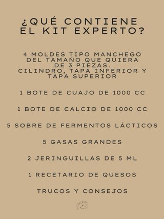 Kit de quesos para iniciación de quesero. Expertos