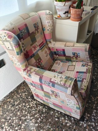 Sillón balancín patchwork