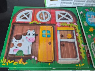 Puzzle Bebé Granja Montessori Headu