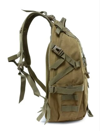 Mochila Táctica 25L Senderismo Molle Verde