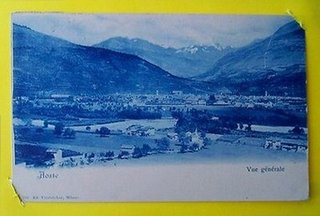 AOSTA: Vue générale 1899