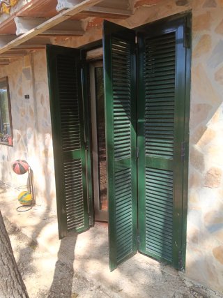 Persiana mallorquina aluminio verde