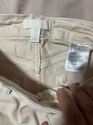 Shorts Vaqueros Beige H&M Talla 38