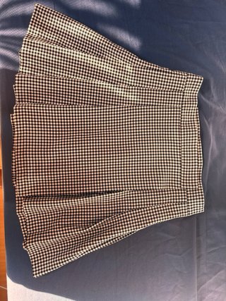 Falda mini ASOS cuadros blanco y negro