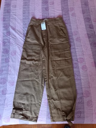 Pantaloni cargo donna marroni nuovi