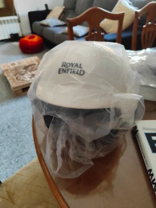 Casco Royal Enfield Blanco Scooter