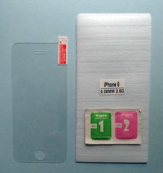 Funda y cristal templado para iPhone SE/5/5S