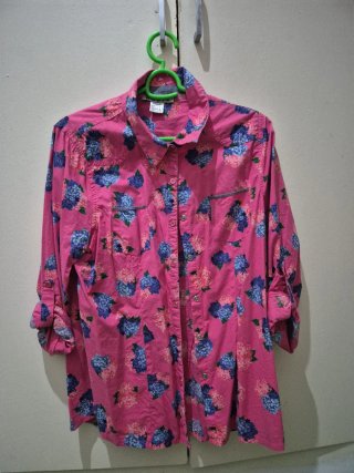 Camisa mujer flores manga larga