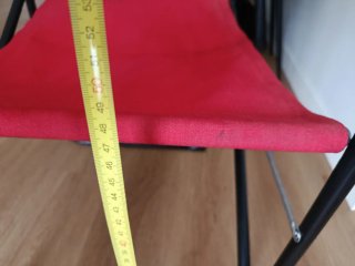Silla de tela roja