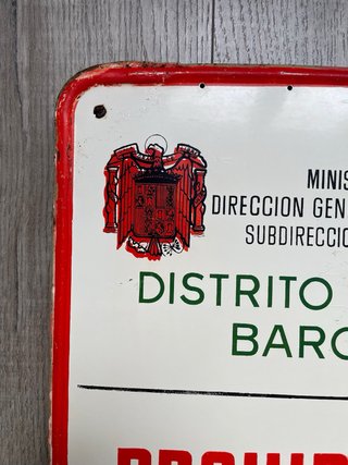 Cartel chapa metalica Prohibido Encender Fuego