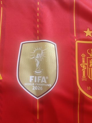 Camiseta España 2 estrellas y parche FIFA
