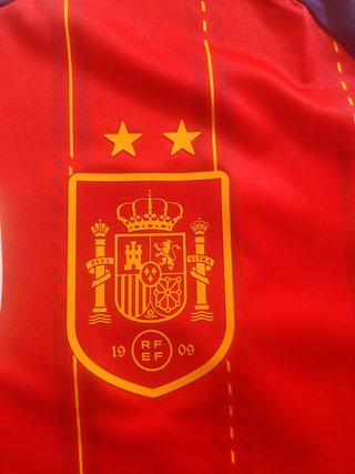 Camiseta España 2 estrellas y parche FIFA
