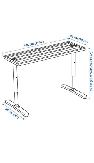 Escritorio Bekant Ikea Madera y Metal