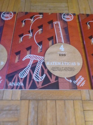 Libros Matemáticas B, 4 eso. Anaya.  1, 2 y 3.
