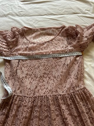 Vila vestito longuette pizzo rosa taglia S