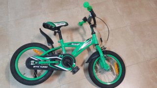Bicicleta infantil verde 12''