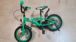 Bicicleta infantil verde 12''