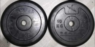 4 Discos Pesas Goma 2kg