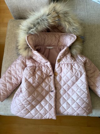Abrigo rosa Valentina Talla 24m Solo 1 uso