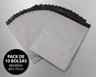 Pack 10 Bolsas Envío Blancas 60x70 cm