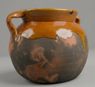 OLLA - PUCHERO DE BARRO COCIDO  CON ASAS -