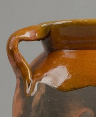 OLLA - PUCHERO DE BARRO COCIDO  CON ASAS -