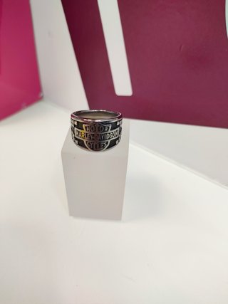 Anillo acero plateado motor harley dayidson T20