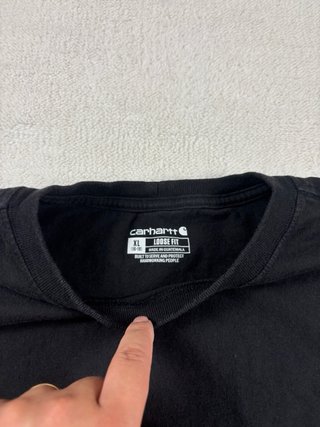 T-shirt Carhartt nera XL 16 -18 Loose Fit Workwear