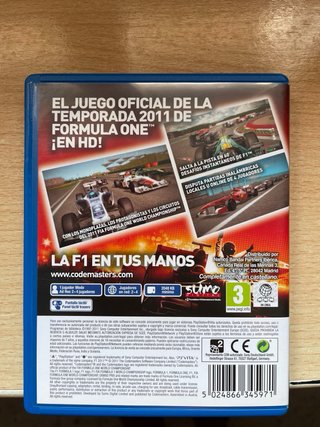 Juego PS Vita F1 2011 Completo