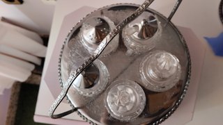Juego de salero y pimentero de cristal