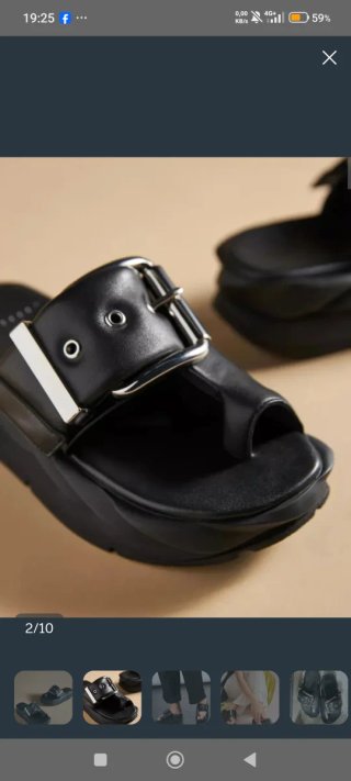 Sandalias 4ccccees Talla 39 Negras Hebilla Platead