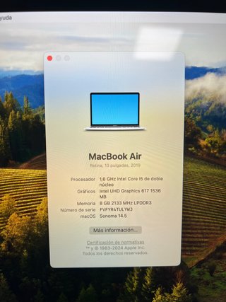 MacBook Air 13” 2019 i5 8GB 128GB SSD